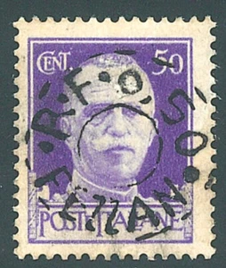 1943 Fezzan Ordentliche Post 50 Cent. lila neu Handauflage ** - Bild 1 von 2