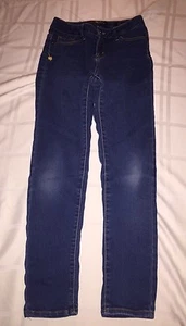 Jegging fille taille 10 marque Lucky Zoe bleu foncé stretch denim skinny jeans - Photo 1/10