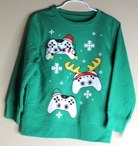Boys Christmas Video Game Sweatshirt XS - Picture 1 of 4