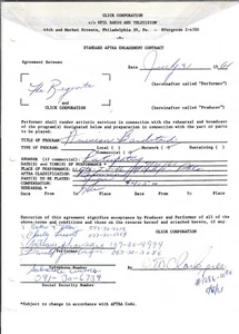 DICK CLARK , THE REGENTS AMERICAN BANDSTAND CONTRACT SIGNED 1961 JSA AUCTION LOA - Picture 1 of 2