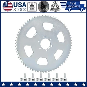New #35 65 Teeth Chain Rear Sprocket With 6 Bolts For Go Kart Mini Bike ATV Quad - Picture 1 of 6