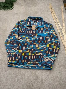 Patagonia Synchilla Snap T Fleece Mens XXL 2XL Fitz Roy Patchwork Belay Blue NWT - Picture 1 of 6