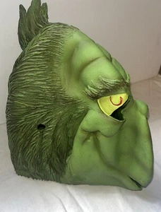 VTG Dr Seuss Grinch Stole Christmas 1997 Halloween Adult Latex Rubber Mask FLAWS - Picture 1 of 11