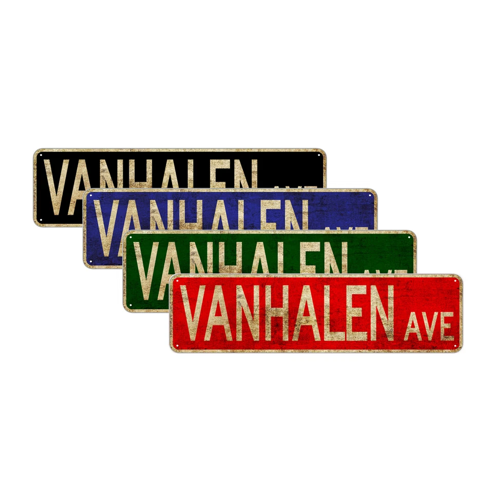 Letrero de calle Vanhalen Avenue para garaje decoración vintage banda de rock estadounidense letrero de hojalata Foto 1 de 1