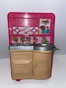 Barbie Glam Pop Up Camper Van RV 2014 Replacement Part Kitchen Back Door Pink - Picture 1 of 3