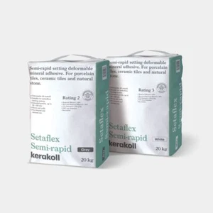 Adhesivo de azulejos flexible semi rápido Tilemaster Setaflex para pisos + paredes 20 kg S1 - Imagen 1 de 3