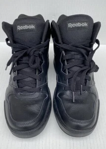 REEBOK ROYAL BB4500 H2 HIGH BLACK/GRAY CLASSIC BASKETBALL LEATHER MENS 8.5 - Picture 1 of 14