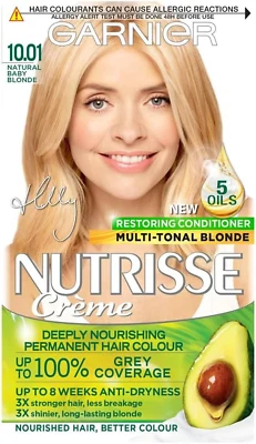 L'ORÉAL Garnier Nutrisse 10.01 Natural Baby Blonde Permanent Hair Dye - Holly Willoughby