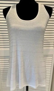Fenn Wright Manson White Sparkle Tank Swing Top Sz S - Picture 1 of 5