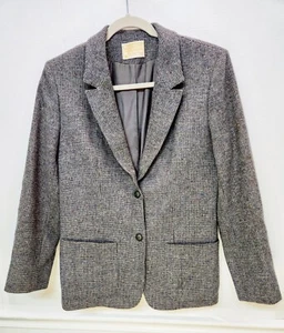Pendleton Women's Blazer 100% Pure Virgin Wool Size Small Gray Made In USA VTG - Picture 1 of 8