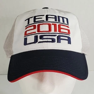 Olympics Team 2016 USA One Size Baseball Hat Cap Red White Blue Rio New - Picture 1 of 9