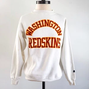 Vintage 80s Washington Redskins Starter Sweatshirt White Medium 38-40 USA Made - Picture 1 of 13