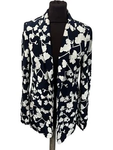 Diane von Furstenberg Floral Print Blazer Jacket Size 4 T2580 LT132 - Picture 1 of 9