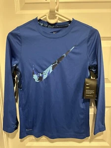 Neu Nike Dri Fit Jungen M Standard Fit Langarmshirt Neu mit Etikett - Bild 1 von 5