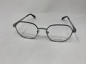 GUESS GU5222 005 50-18–145 BLACK SILVER FLEX HINGE EYEGLASSES “E11 - Picture 1 of 8