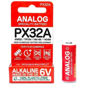 PX32 4NR52 HM-4N TR164 6 V Alkaliakku für Filmkamera HERGESTELLT IN UK - Bild 1 von 7