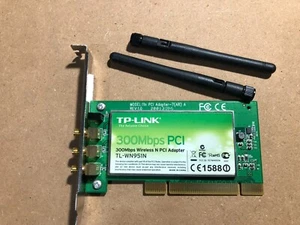 TP-Link 300Mbps PCI Wireless N PCI Adapter TL-WN951N + 2x Antennas - Picture 1 of 1
