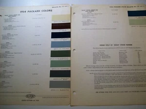 1954 Packard car auto DuPont Paint Chips set - Picture 1 of 1