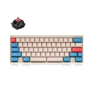 Leopold FC630MBT Coral/Blue 60% Bluetooth Mechanical Keyboard (Cher NEW! - Picture 1 of 3
