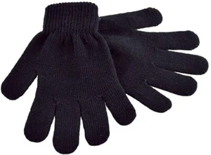 1 or 2 Pairs Black Magic Gloves Kids Boys Girls Children Winter Warm Stretch  - Picture 1 of 1