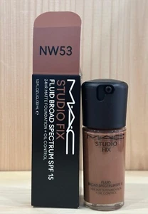 MAC Studio Fix Fluid SPF 15 24HR Matte Foundation +Oil Control 1.0oz/30ml ~ NW53 - Picture 1 of 2