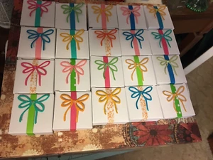 20 Small Treat Boxes - Wedding, Party 1 5/8 square by 1/2 Inch Deep - Picture 1 of 4