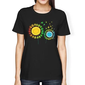 1Tee Damen T-Shirt Loose Fit Pusteblume Pfote Hund - Bild 1 von 5