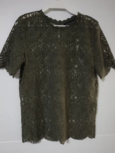 Decjuba khaki lace top size M - Picture 1 of 2