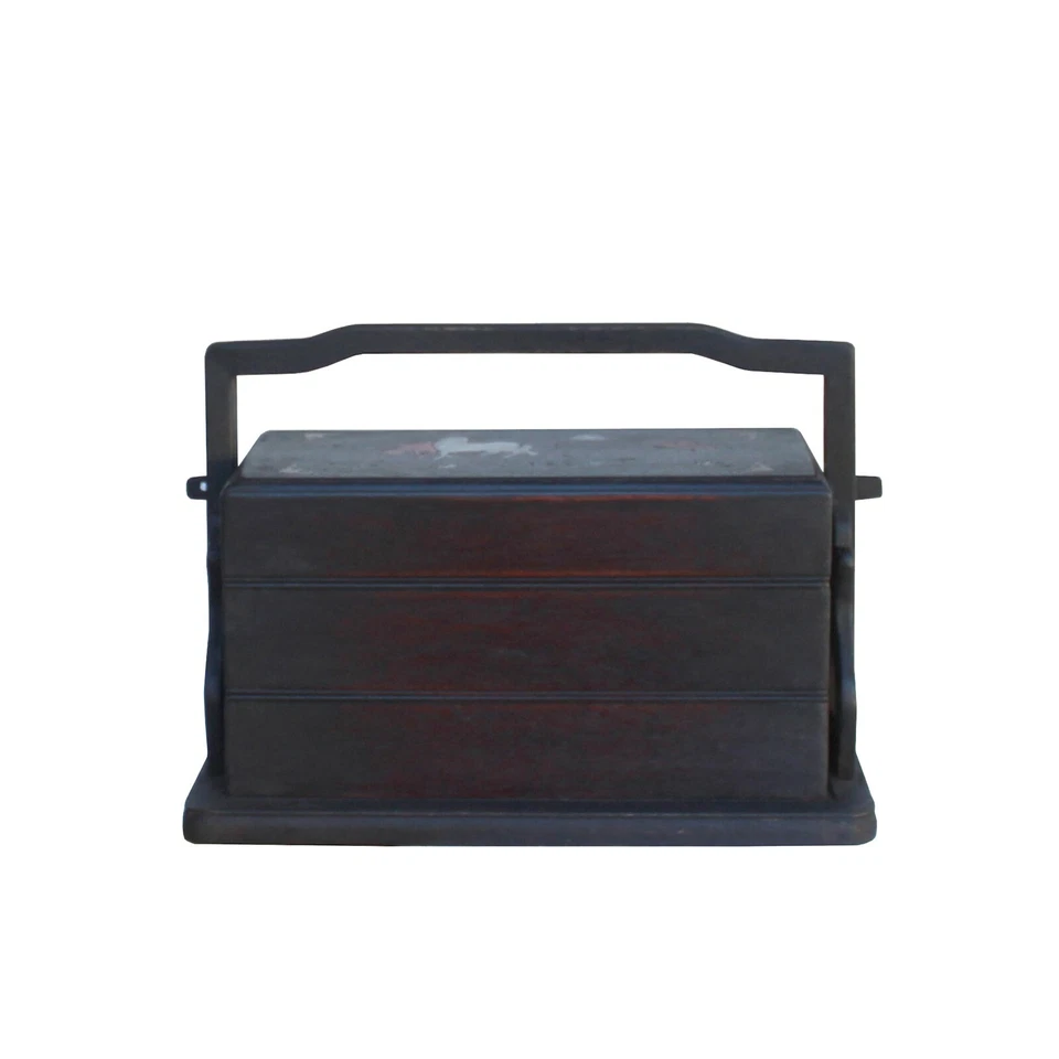 Traditional Vintage Chinese Multi Tray Wood Basket Box ws1056 - Image 1 of 4