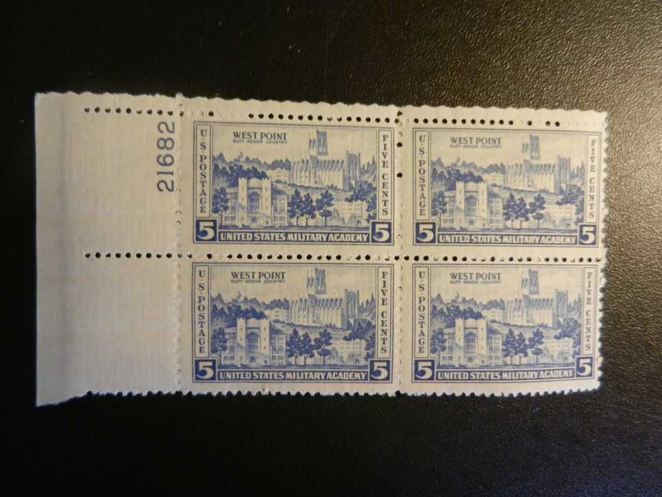 #789 *ARMY ISSUE - WEST POINT* PLATE BLOCK of FOUR.  MNH, VF, OG. - Image 1 of 1