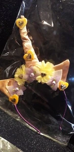 Unicorn Horn & Ears Headband Fantasy Dress up Costume Fancy Yellow Gold - Picture 1 of 1