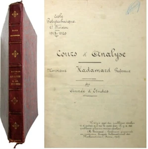 Analysekurs an der École Polytechnique 1918-1920 Jacques Hadamard X - Bild 1 von 15