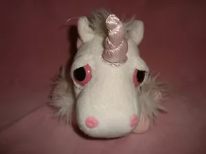 Russ Peepers White Unicorn SPARKLE 9" long x 5" tall Plush & Beans AS IS - Imagen 1 de 13
