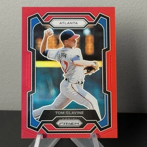 2024 Panini Prizm Baseball Tom Glavine Red /299 Atlanta Braves Color Match Card - Picture 1 of 2