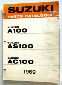 SUZUKI A100 + AS100 + AC100 Illustrated Motorcycle Parts List 1969 - Picture 1 of 4