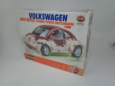 Bburago Metal Kit Volkswagen New Beetle Flower Power Beetlemania 1998 - Cod 7095 - Immagine 1 di 4