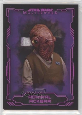 2016 Topps Star Wars Masterwork Lightsaber Purple 16/25 Admiral Ackbar #48 1j8 - Image 1 of 3