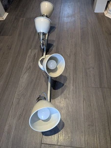 B&Q Hippolyta Gloss Limestone 4 Light Spotlight - Picture 1 of 8