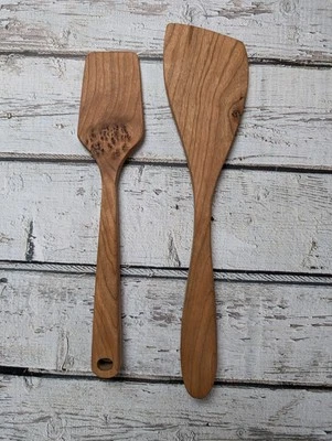 Handmade Cherry Wood Spatula Set - Image 1 of 3