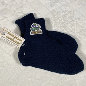 Vintage Notre Dame Irish Walkabouts Slipper Socks Knit Boot Socks Unisex OS NWT - Picture 1 of 6