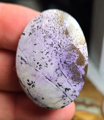 TLO - Artisan Tiffany Stone Cabochon, Bertrandite, Natural Purple Stone Gem - Image 1 of 4