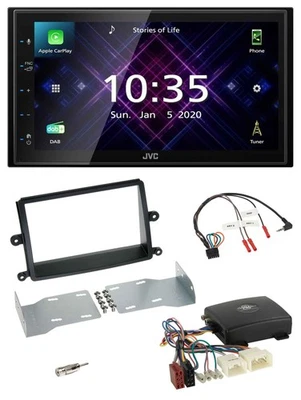 JVC DAB 2DIN Lenkrad Bluetooth USB Autoradio für Mitsubishi L200 08-15 Kit - Bild 1 von 4