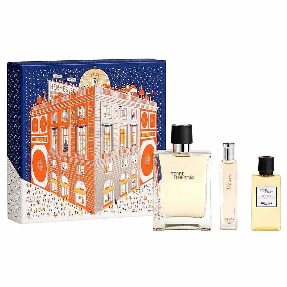 Hermès Terre d’Hermès EDT 100ml + 15ml + Shower Gel 40ml Set Uomo regalo Foto 1 de 1