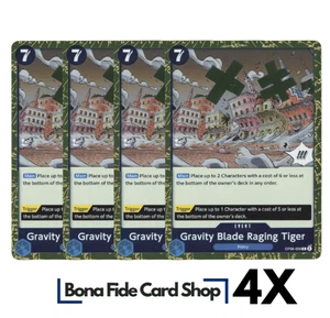 4x Gravity Blade Raging Tiger OP06-058 R Wings Of The Captain One Piece Playset - Picture 1 of 2
