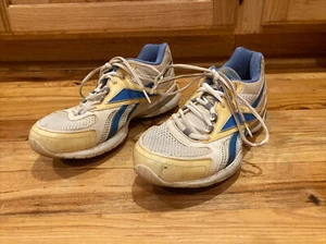 Reebok White Blue Lace Up Walking Easy Tone Sneakers Shoes Womens Size 9 - Picture 1 of 12
