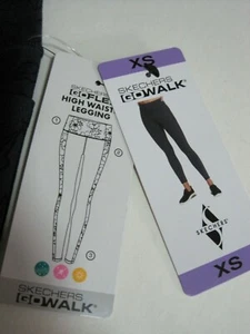 SKECHERS GOFLEX HIGH WAIST LEGGINGS NAVY BLOOM OUTLINES PRINT GR.XS Neu mit Etikett - Bild 1 von 9