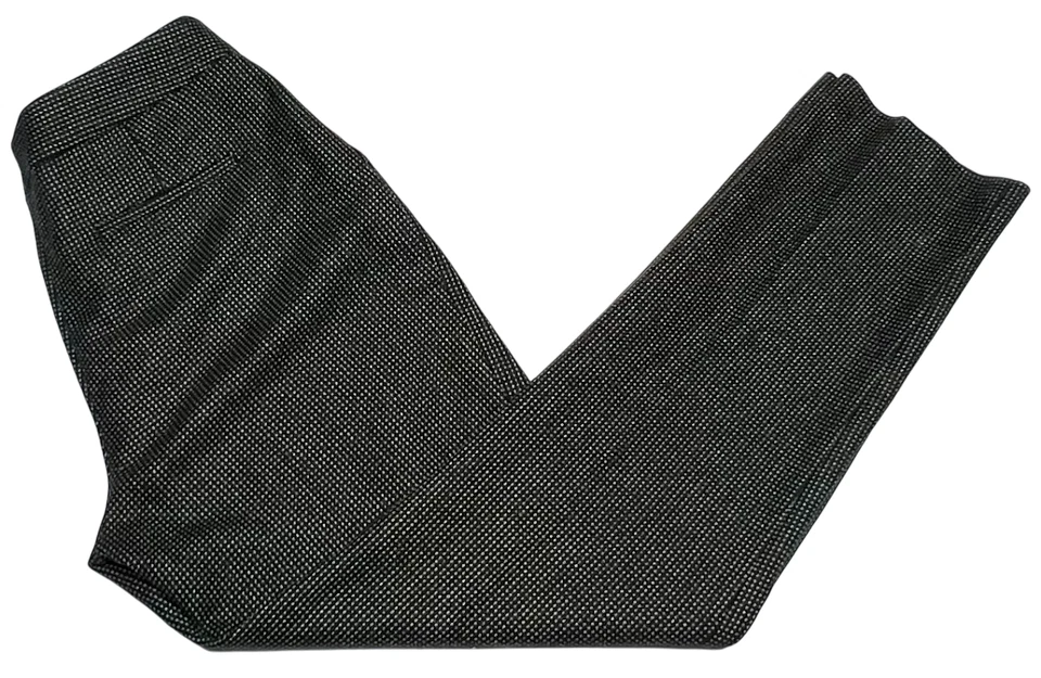 Pantalones de vestir Talbots de mezcla de lana ajuste curvilíneo forrados con micro puntos para mujer (6) negro bronce Foto 1 de 4