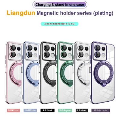 Magnetic Kickstand Phone Case For Xiaomi Redmi 13C 12 10A Note 13 Pro Plus A3 - Image 1 of 4
