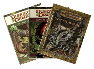 D&D-MONSTER MANUAL, DUNGEON MASTER´S GUIDE & MONSTER MANUAL V-RPG-(HC)-engl.-new - Picture 1 of 4