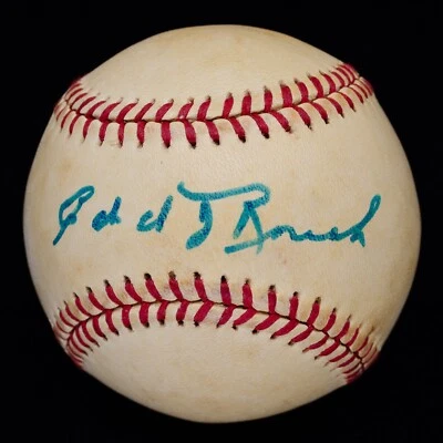 Circa 1980 Edd Roush Single Signed Autographed ONL (Feeney) Baseball JSA #E98178 - Image 1 of 4